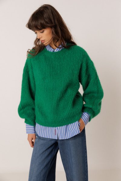 Indi & Cold Cosy Rib Knit in Vivid Green