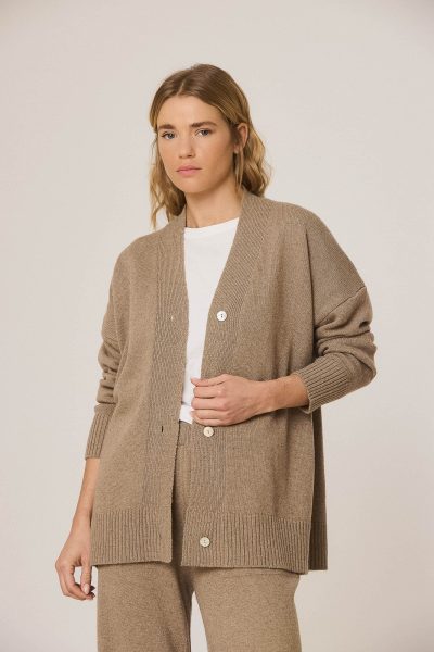 Indi & Cold Cardigan in Taupe